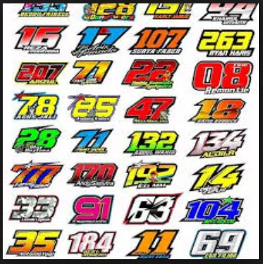 Detail Desain Nomor Star Nomer 23