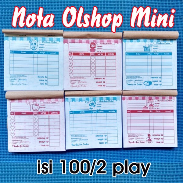 Detail Desain Nota Olshop Kosong Nomer 37