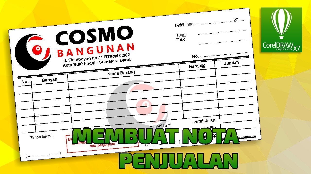 Detail Desain Nota Penjualan Nomer 21