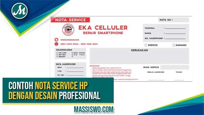 Detail Desain Nota Service Komputer Nomer 14