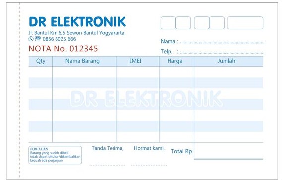 Detail Desain Nota Service Komputer Nomer 43