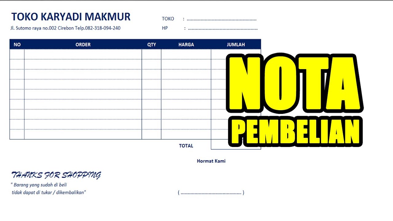 Detail Desain Nota Service Komputer Nomer 45