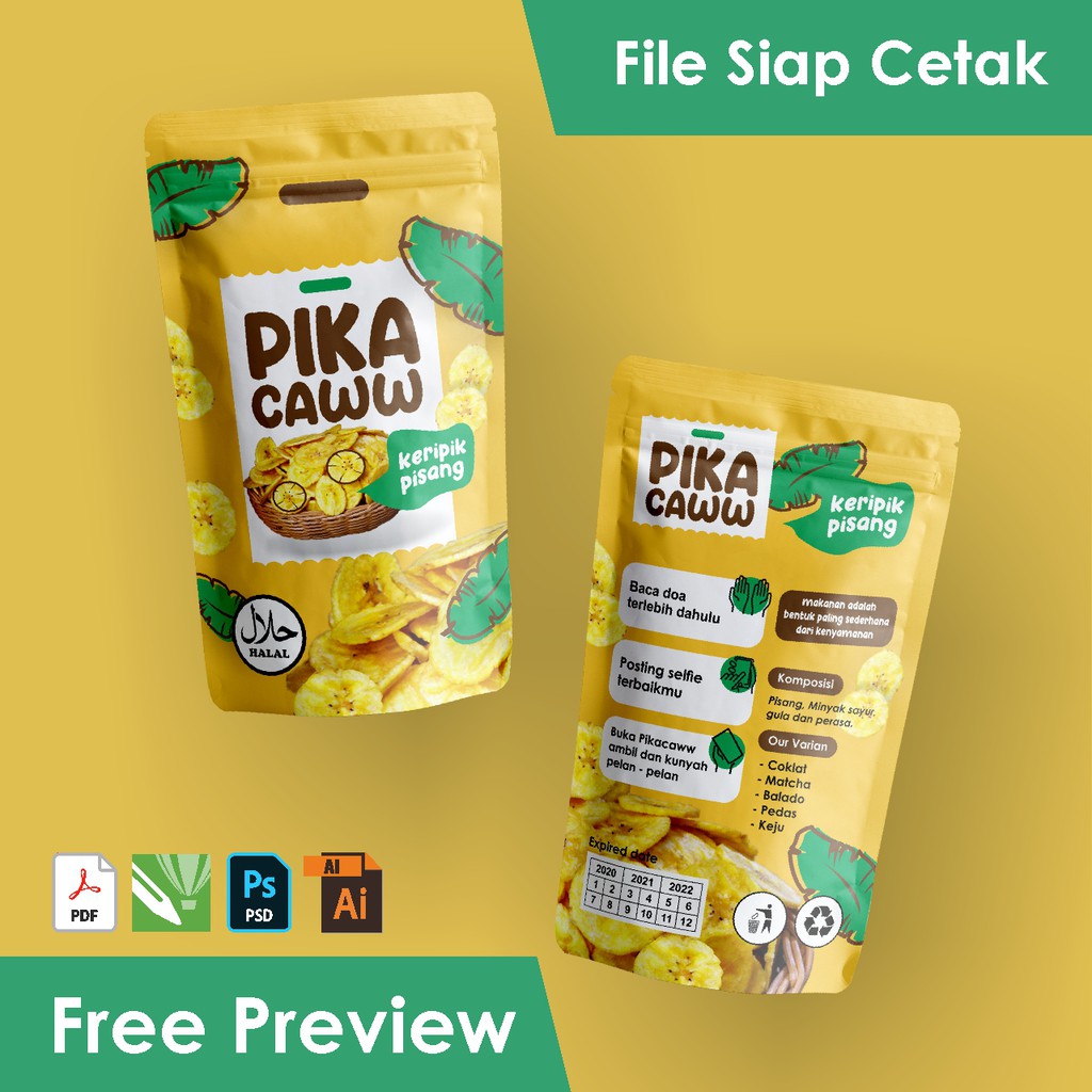 Detail Desain Packaging Keripik Nomer 36