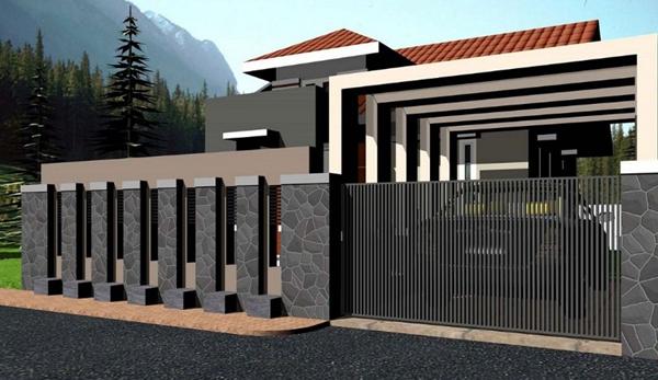 Detail Desain Pagar Teras Rumah Minimalis Nomer 45