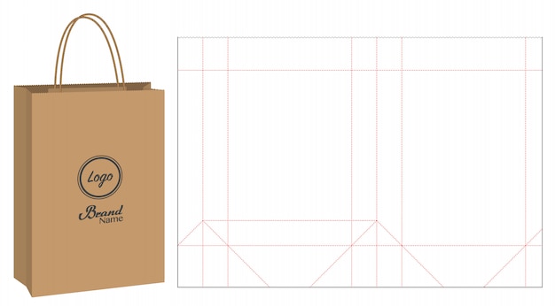 Detail Desain Paper Bag Vector Nomer 26