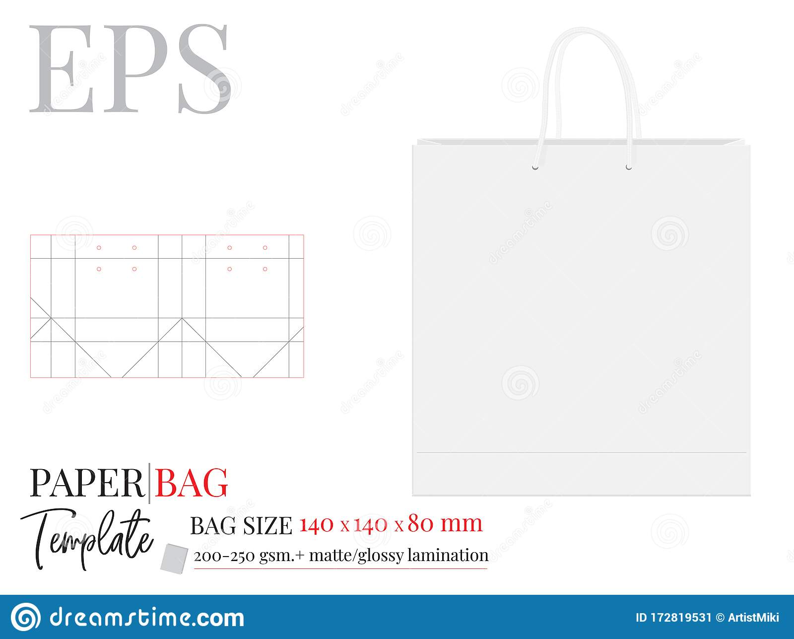 Detail Desain Paper Bag Vector Nomer 57