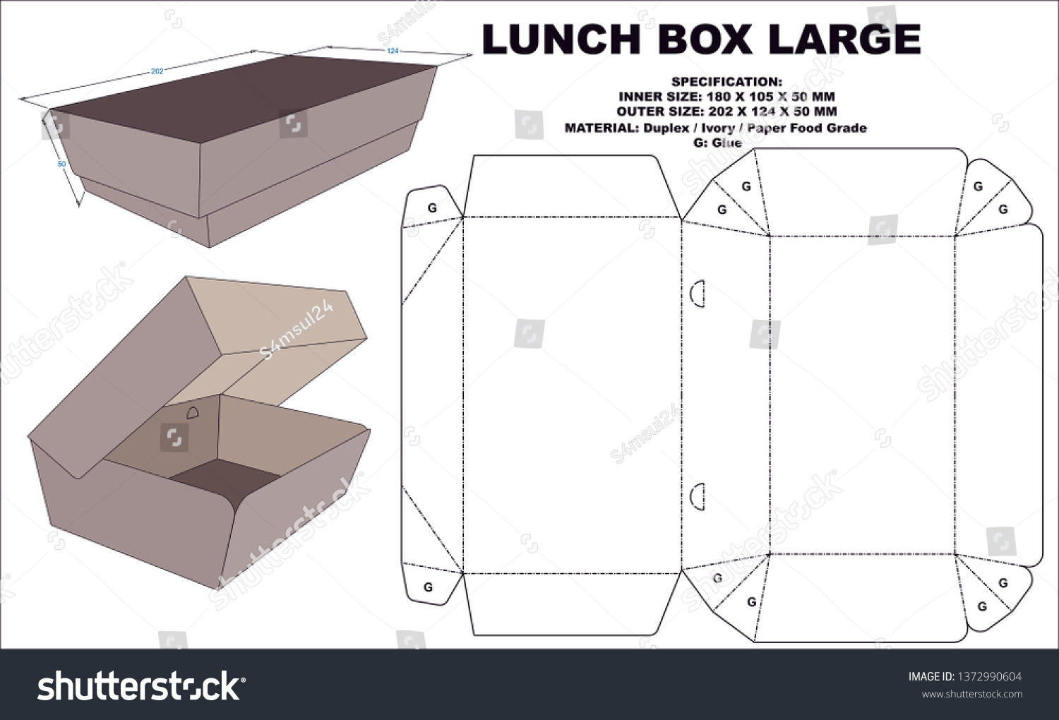 Detail Desain Paper Lunch Box Nomer 38