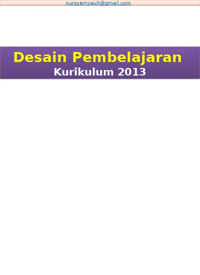 Detail Desain Pembelajaran Kurikulum 2013 Nomer 53