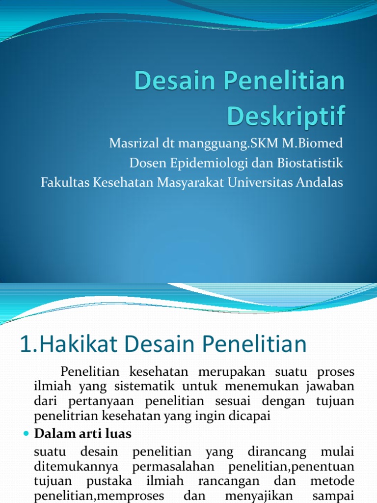 Desain Penelitian Deskriptif - KibrisPDR