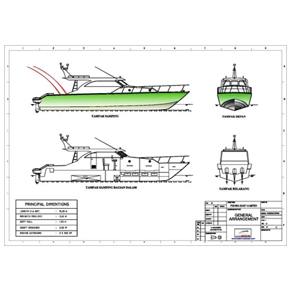 Detail Desain Perahu Mancing Nomer 23
