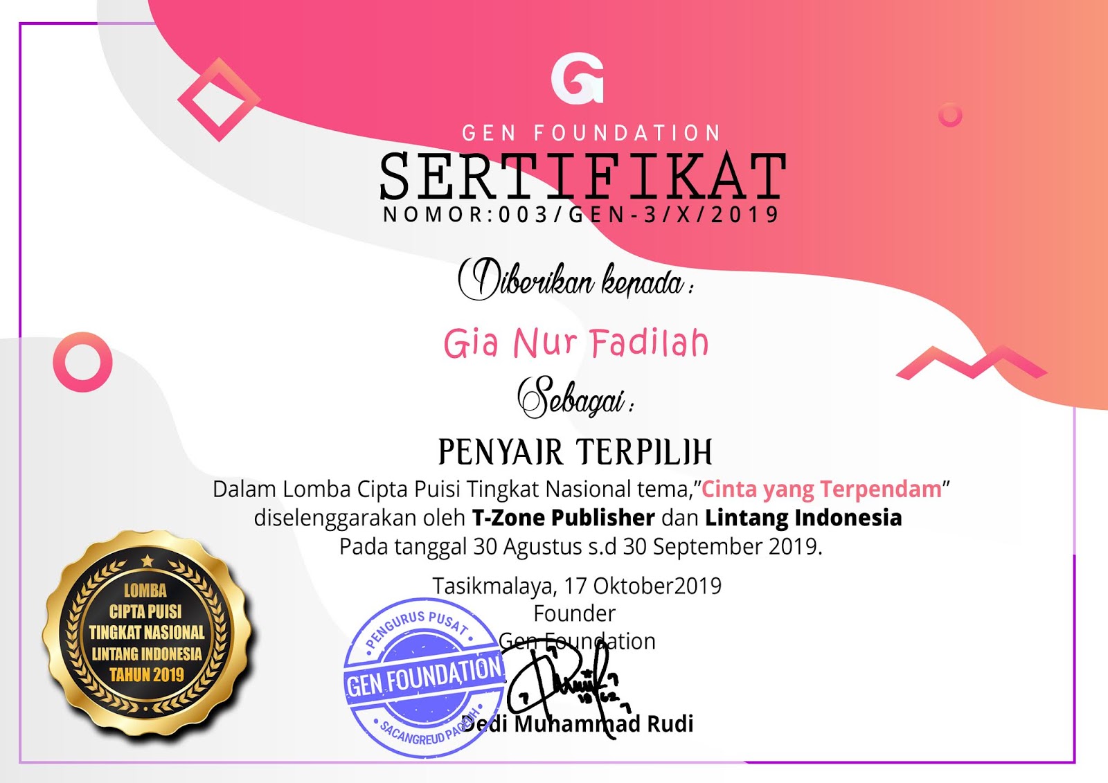 Detail Desain Piagam Lomba Mewarnai Nomer 23