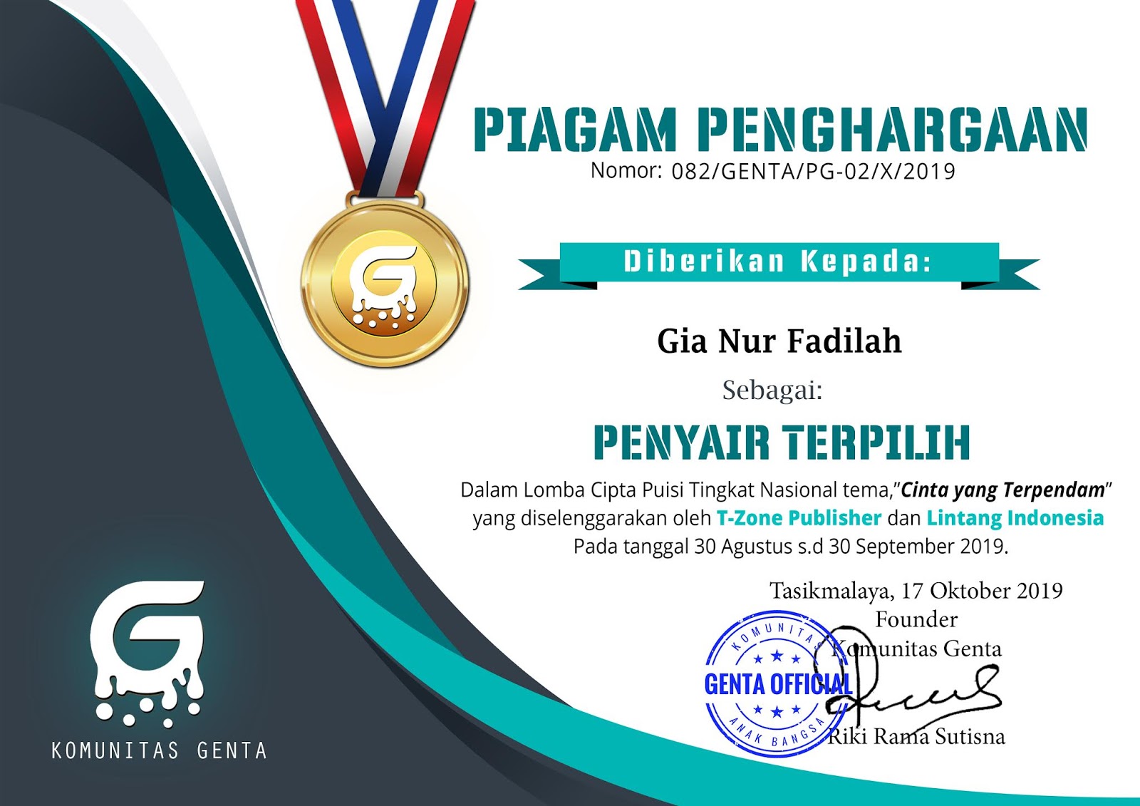Detail Desain Piagam Lomba Mewarnai Nomer 27