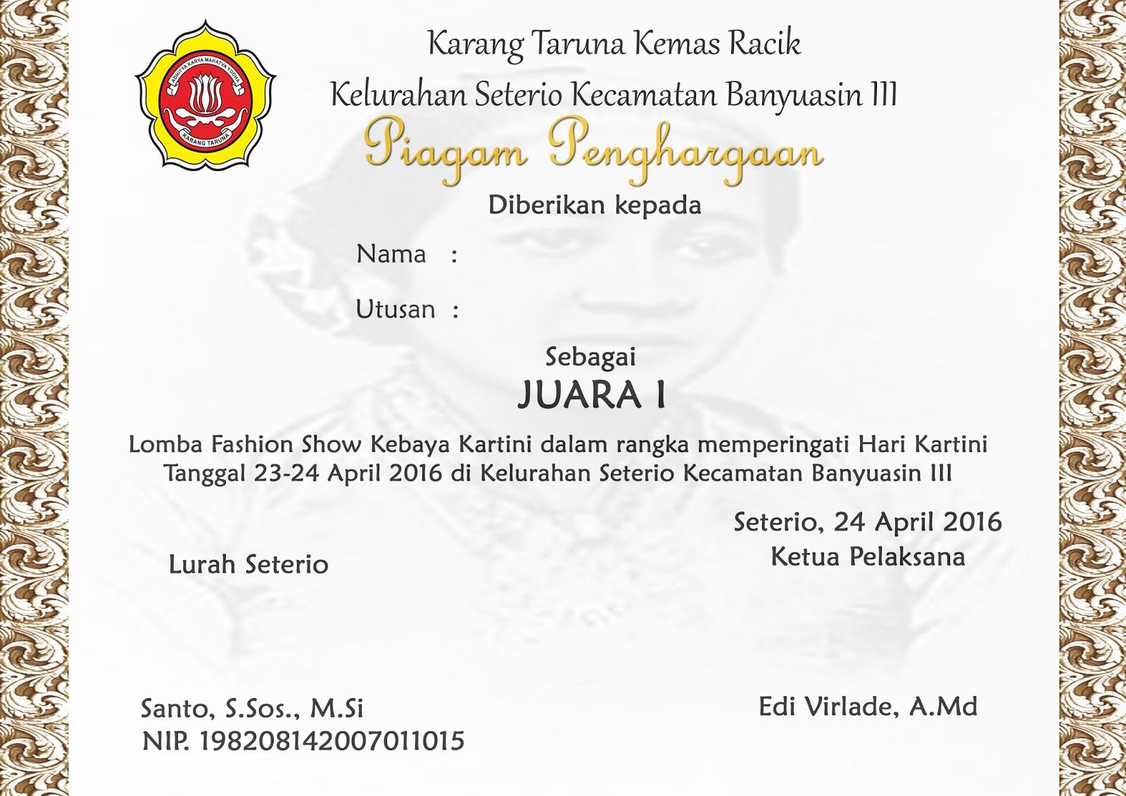 Detail Desain Piagam Lomba Mewarnai Nomer 51