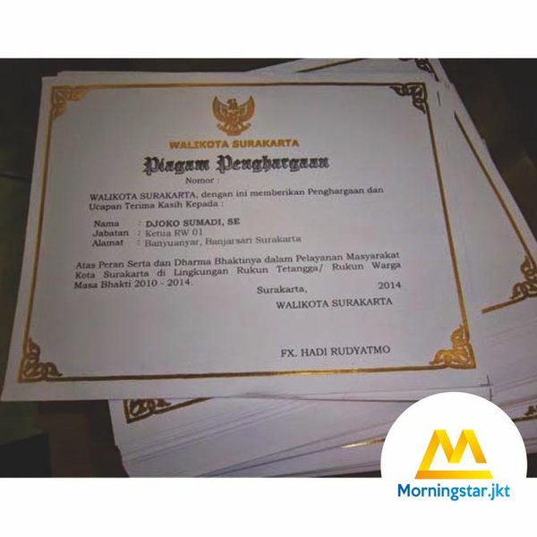 Detail Desain Piagam Ucapan Terima Kasih Nomer 41