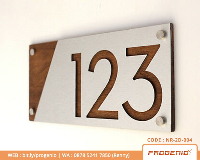 Detail Desain Plat Nomor Rumah Nomer 42