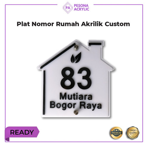 Detail Desain Plat Nomor Rumah Nomer 44