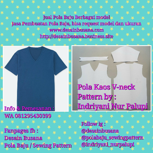 Detail Desain Pola Kaos Nomer 35