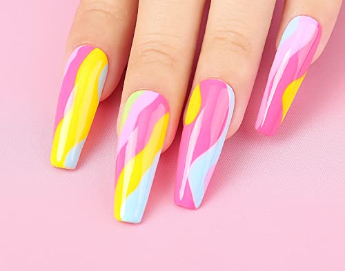Detail Gel Nageldesign Sommer Nomer 19