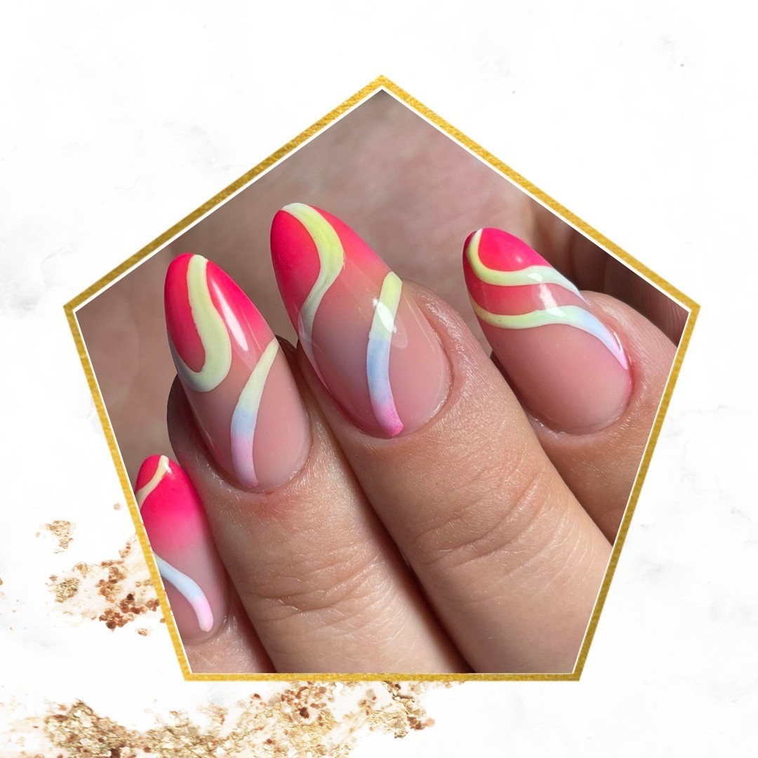 Detail Gel Nageldesign Sommer Nomer 26