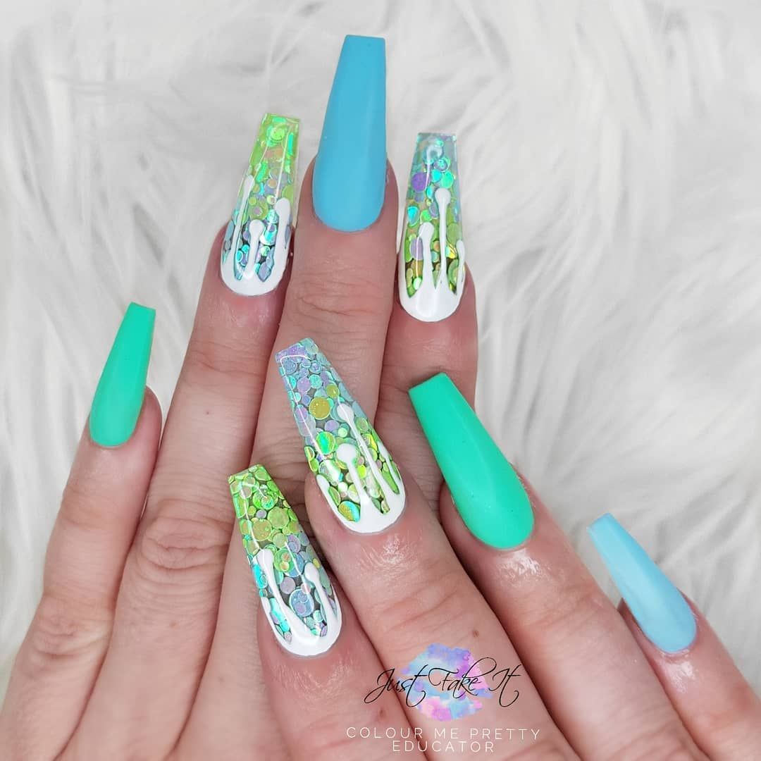 Detail Gel Nageldesign Sommer Nomer 6