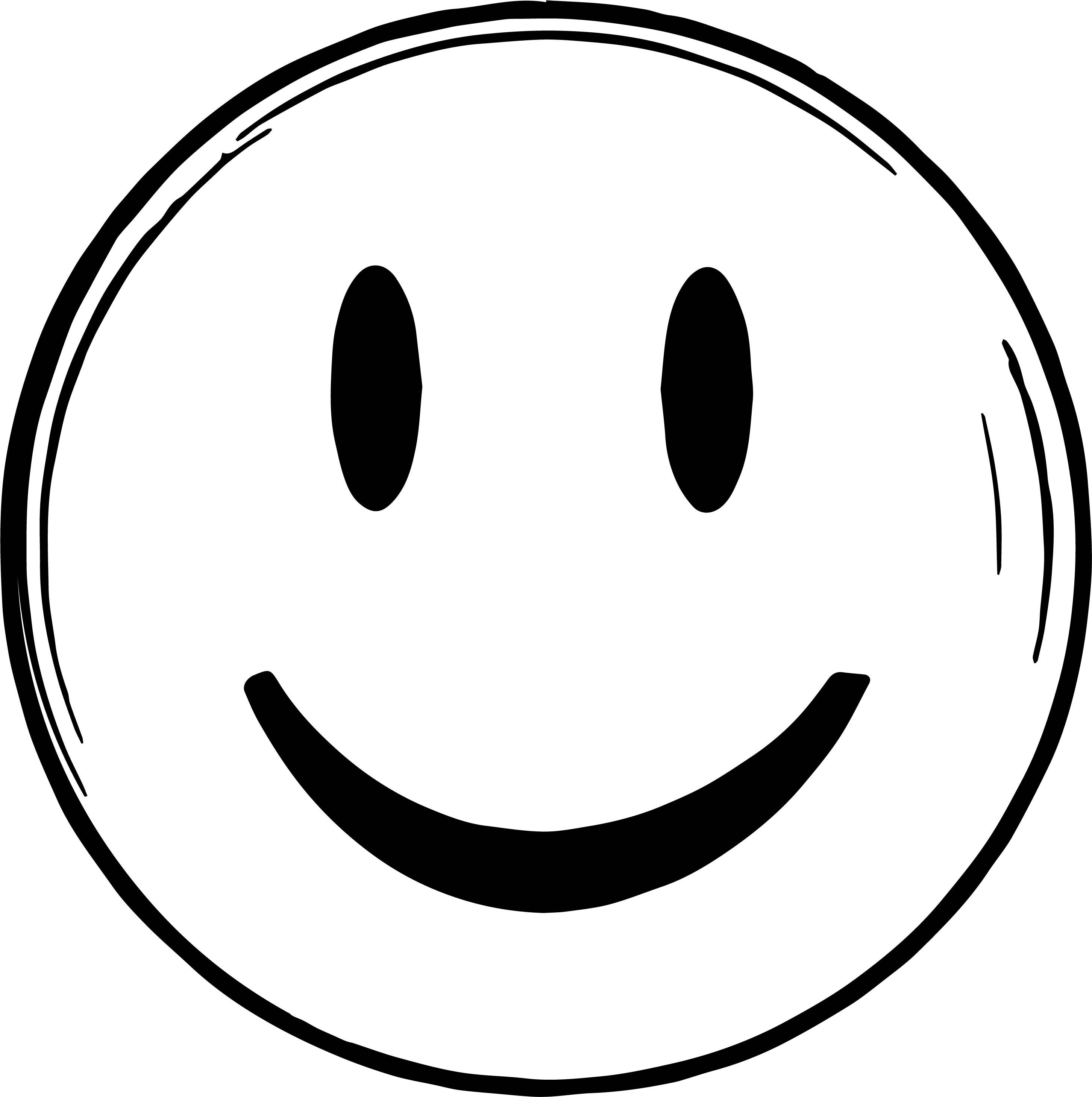 Detail Smiling Face Drawing Nomer 8