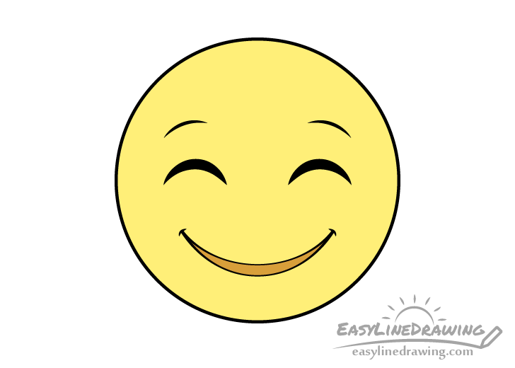 Detail Smiling Face Drawing Nomer 13