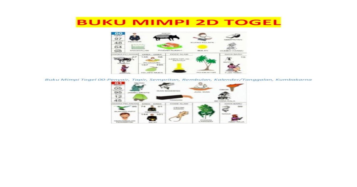 Detail Buku Mimpi 2d Bantal Guling Nomer 18