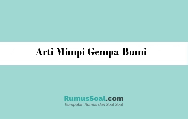 Detail Buku Mimpi 3d Abjad Gempa Bumi Nomer 24