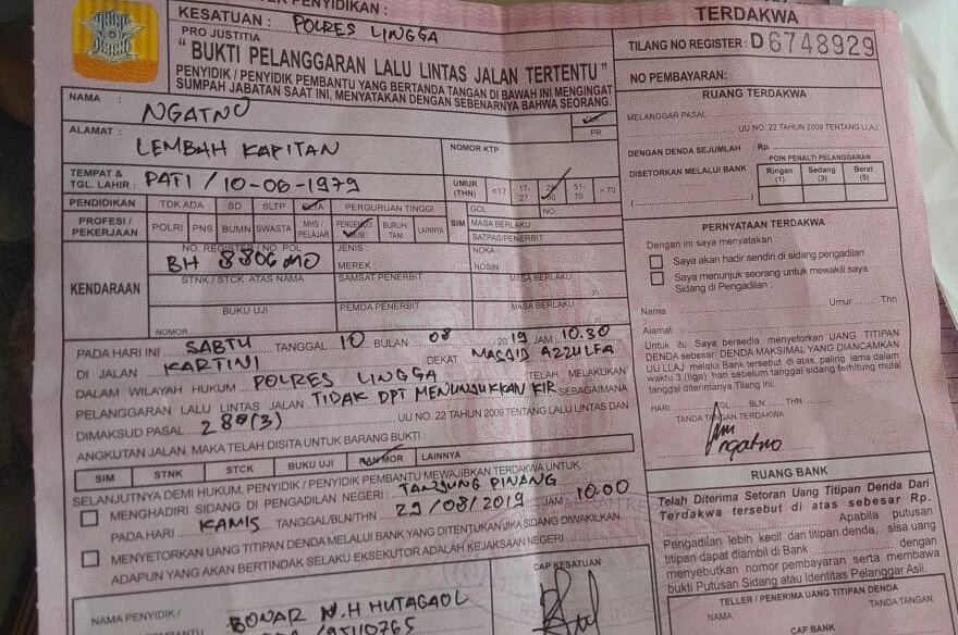 Detail Buku Mimpi 3d Kena Tilang Nomer 32