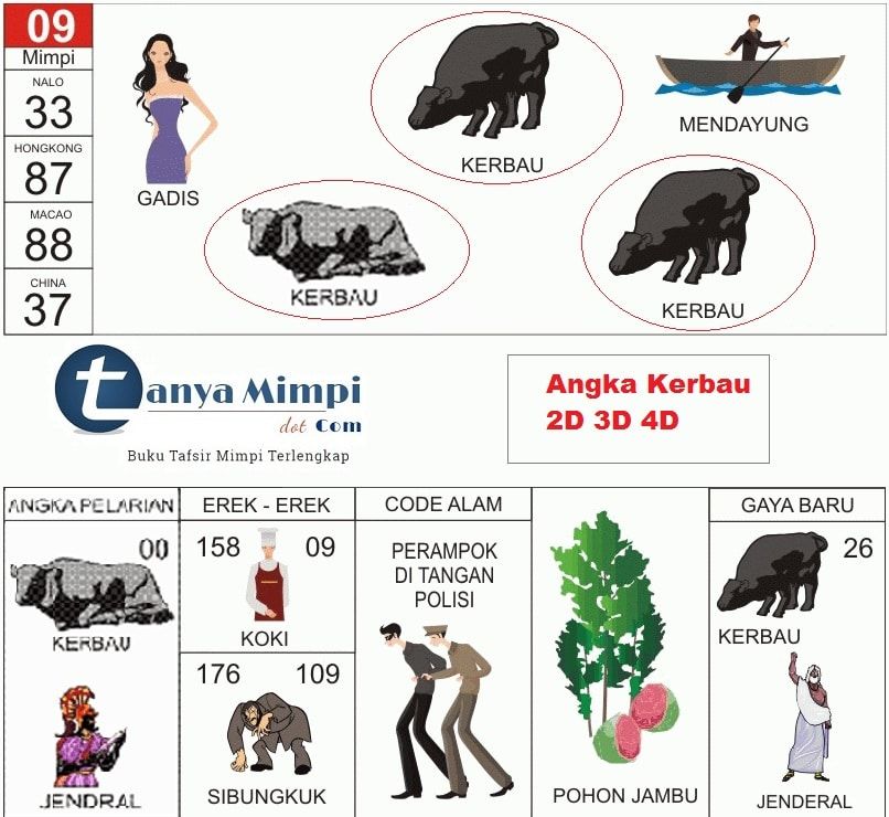 Detail Buku Mimpi 3d Kerbau Berak Nomer 15