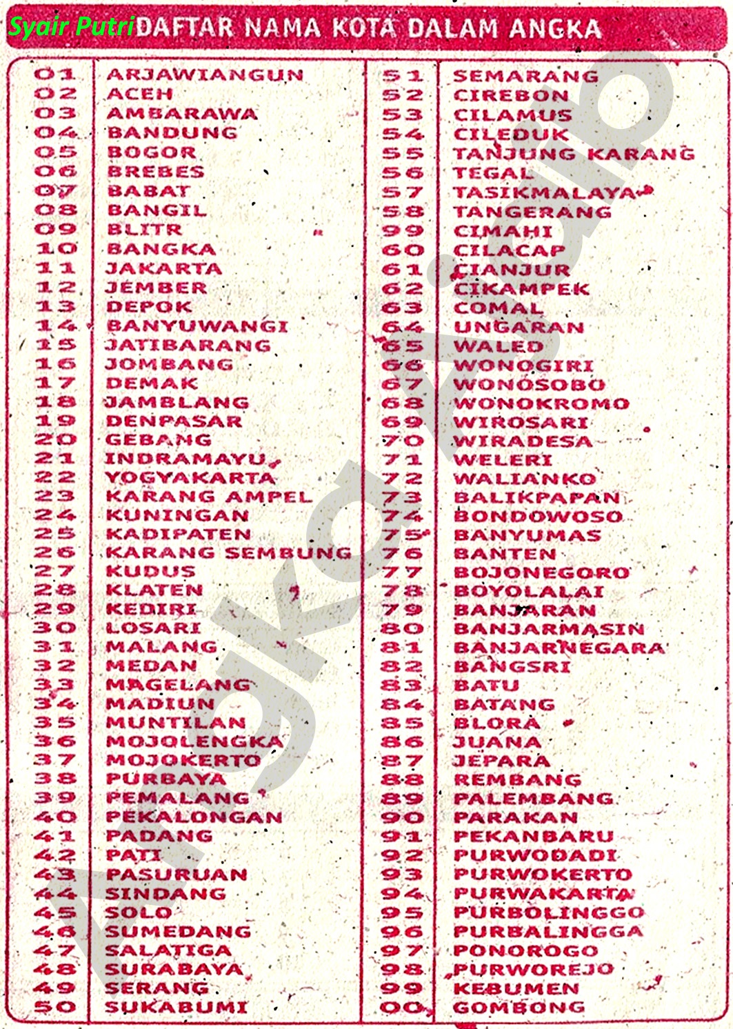 Detail Buku Mimpi 3d Pulpen Nomer 21