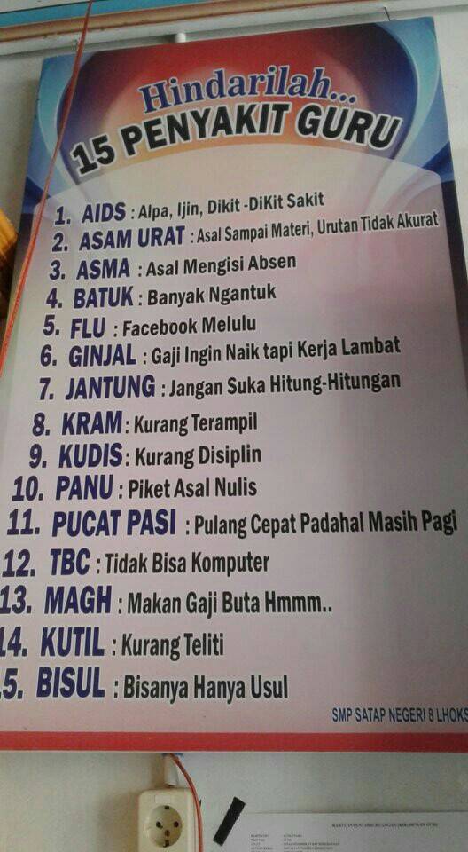 Detail Kata2 Lucu Pengumuman Nomer 9