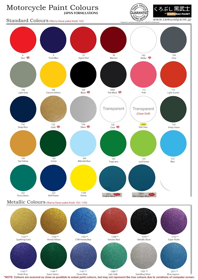 Detail Katalog Warna Samurai Paint 2020 Pdf Nomer 6