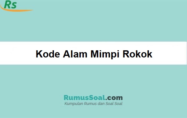 Detail Buku Mimpi 4d Rokok Nomer 4