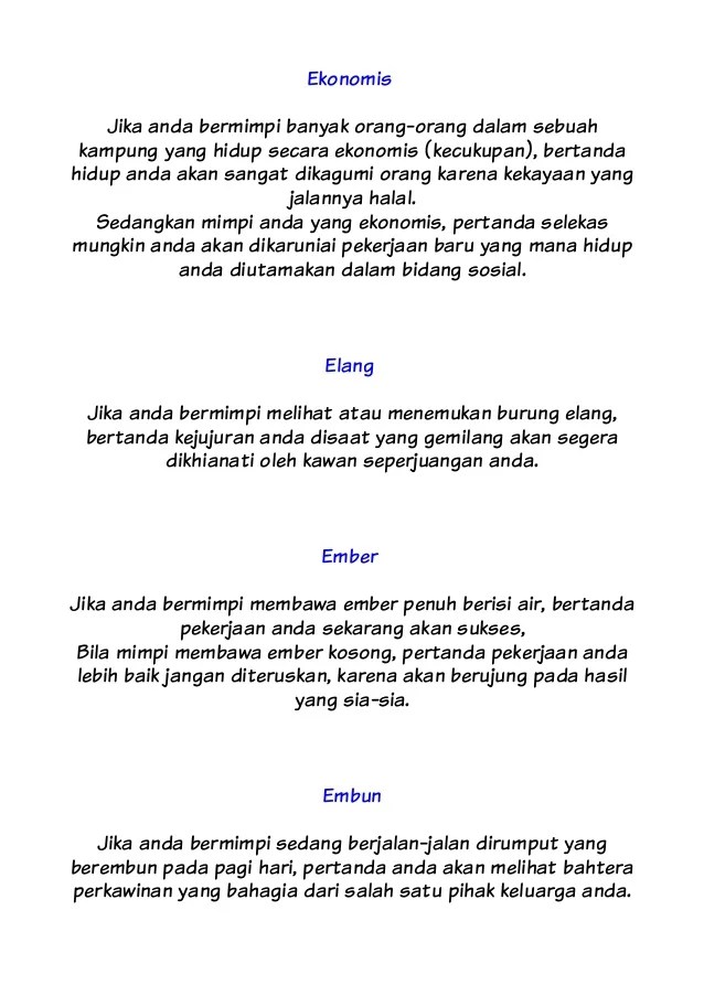 Detail Buku Mimpi Ikan Pari 2d Nomer 26