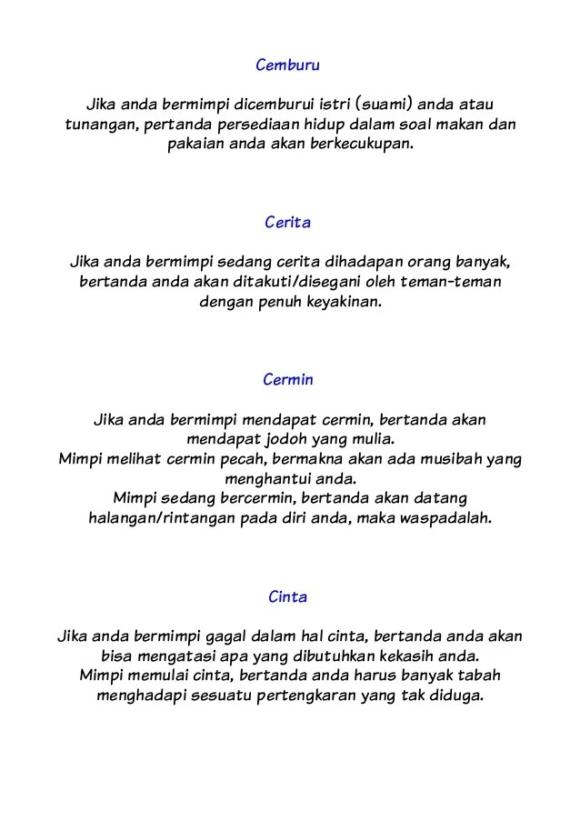 Detail Buku Mimpi Jodoh Nomer 49