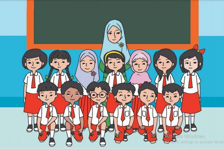 Detail Kebersamaan Di Sekolah Kartun Nomer 5