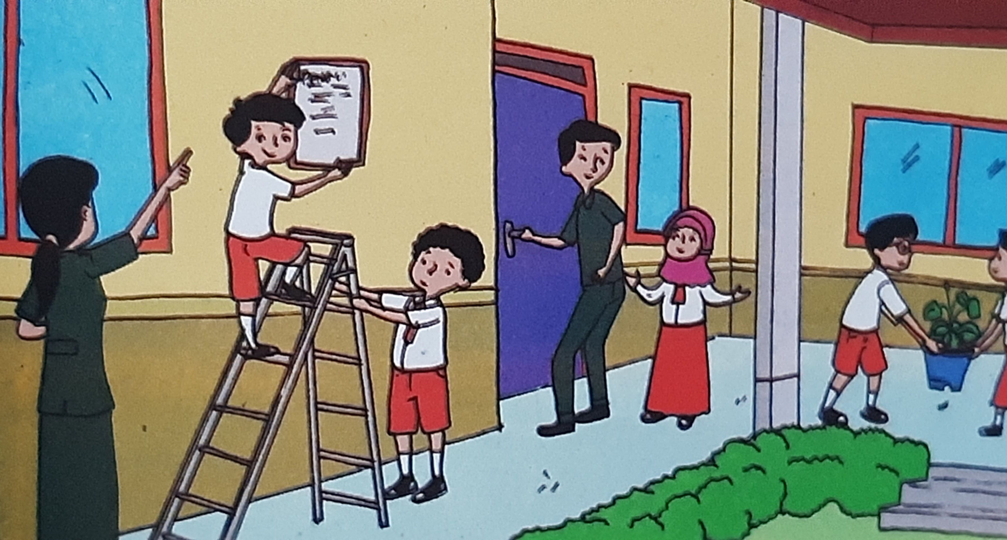 Detail Kebersamaan Di Sekolah Kartun Nomer 46