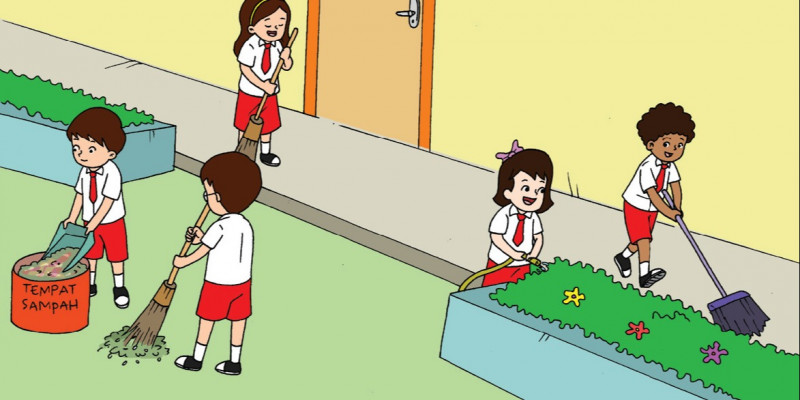 Detail Kebersamaan Di Sekolah Kartun Nomer 8