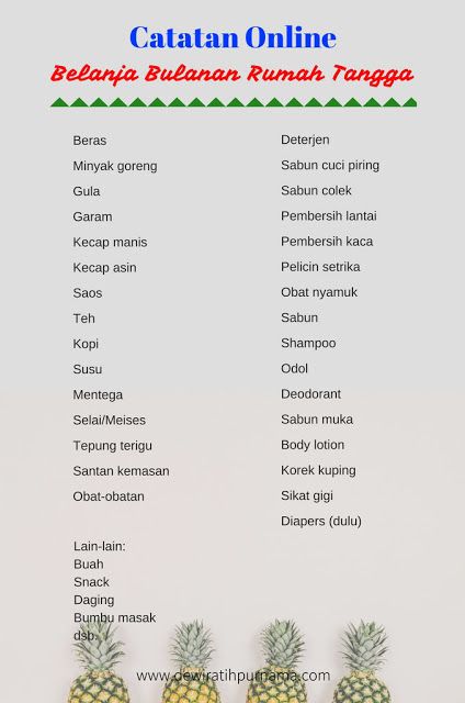 Detail Kebutuhan Bulanan Rumah Tangga Nomer 2