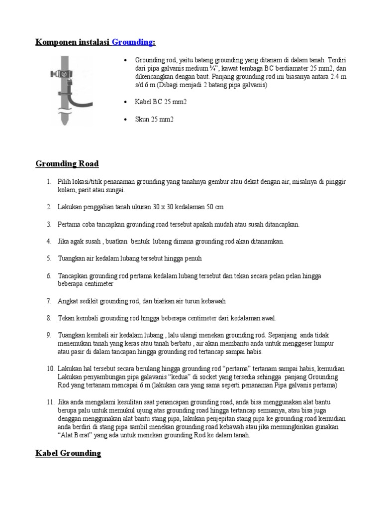 Detail Kedalaman Grounding Listrik Rumah Nomer 48