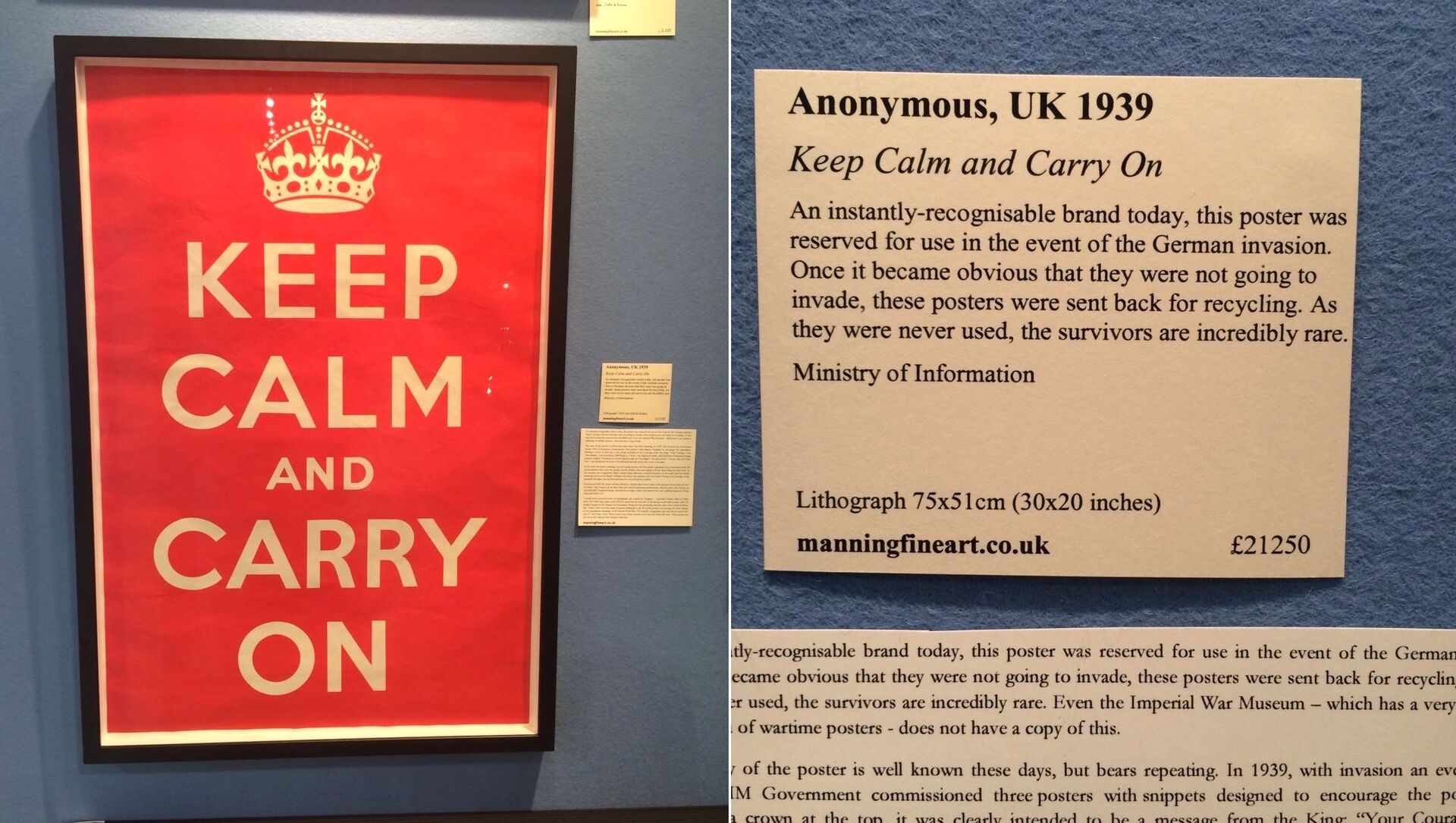 Detail Keep Calm And Carry On Original Poster Nomer 22