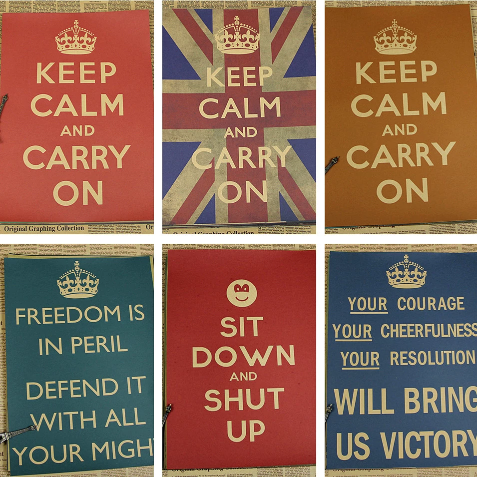 Detail Keep Calm And Carry On Original Poster Nomer 40