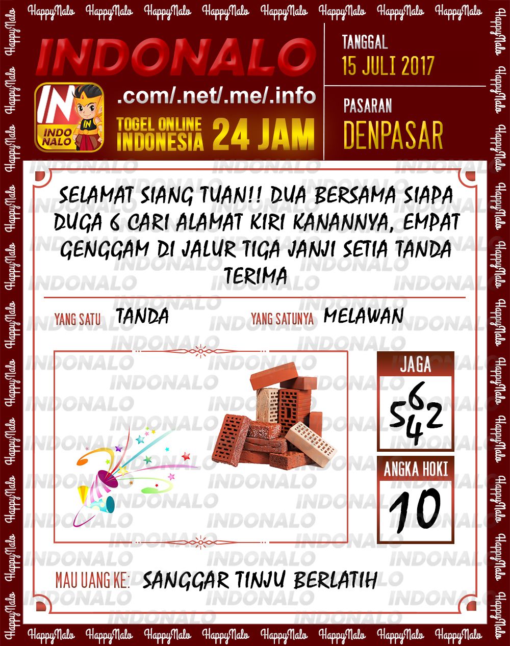 Detail Buku Mimpi Templekan Nomer 36