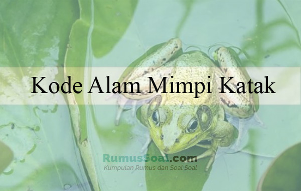 Detail Buku Mimpi Togel Kodok Nomer 7