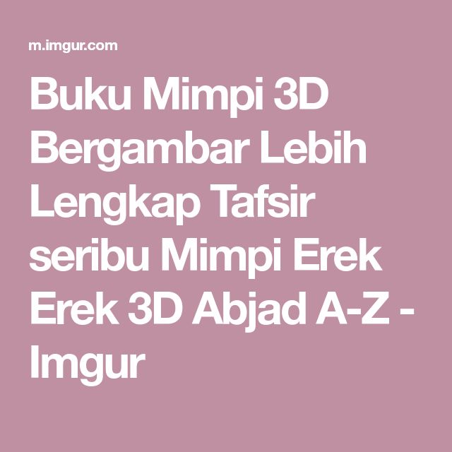 Detail Download Buku Tafsir Mimpi 3d Bergambar Nomer 29