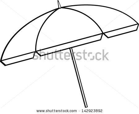 Detail Beach Umbrella Clipart Black And White Nomer 11