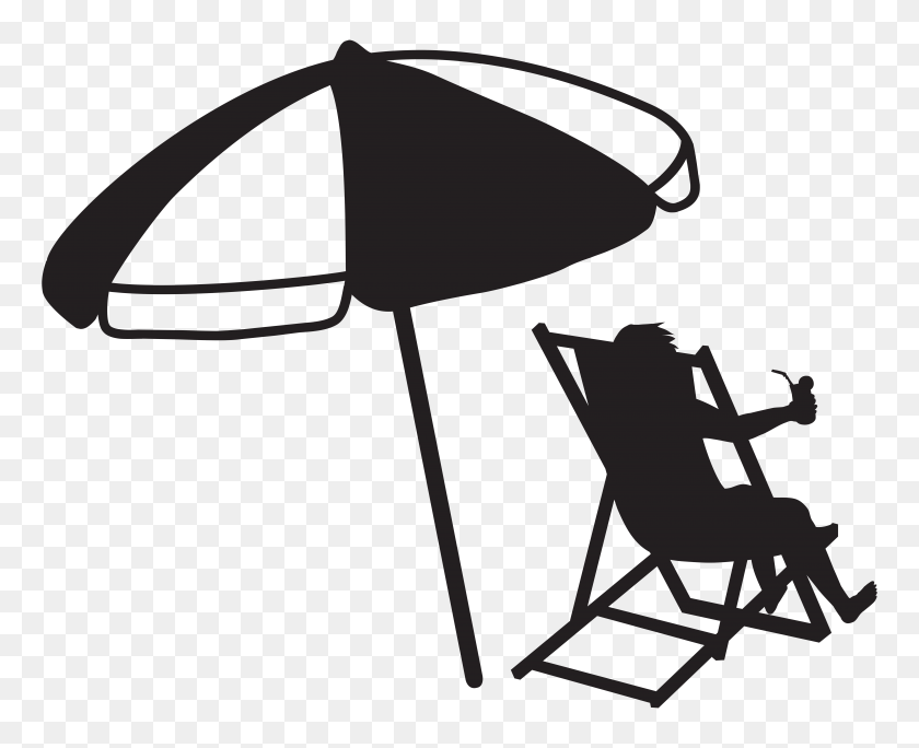 Detail Beach Umbrella Clipart Black And White Nomer 17