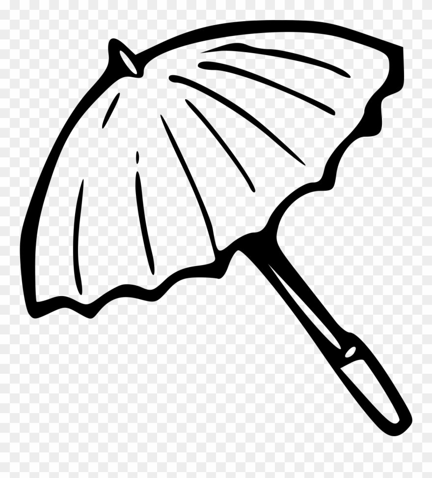Detail Beach Umbrella Clipart Black And White Nomer 3