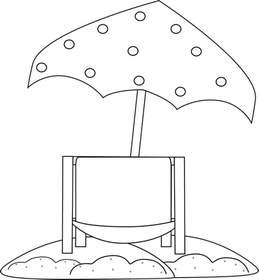 Detail Beach Umbrella Clipart Black And White Nomer 32